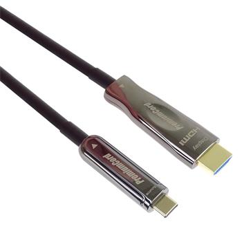 PremiumCord USB-C na HDMI optický kabel 10m rozlišení obrazu 4K*2K@60Hz Aluminium