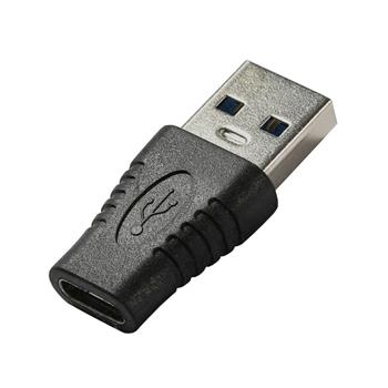 PremiumCord Adaptér USB 3.0 A male - USB-C female, černý zastříknutý adaptér