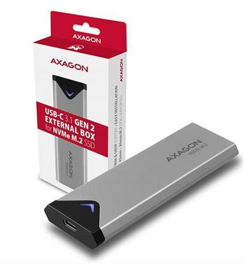 AXAGON EEM2-UG2, USB-C 3.2 gen2 - M.2 NVME SSD box, 42 až 80 mm