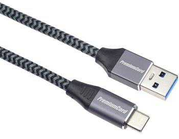PremiumCord kabel USB-C - USB 3.0 A (USB 3.2 generation 1, 3A, 5Gbit/s)  0,5m oplet
