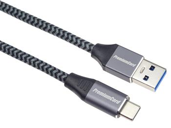 PremiumCord kabel USB-C - USB 3.0 A (USB 3.2 generation 1, 3A, 5Gbit/s) 1m oplet