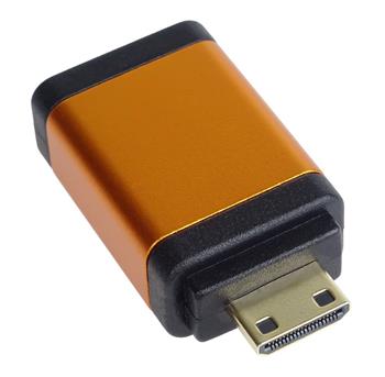 PremiumCord Adapter HDMI Typ A samice - mini HDMI Typ C samec, oranžová