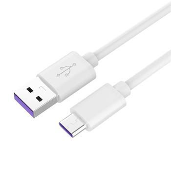 PremiumCord Kabel USB-C/M - USB 2.0 A/M, Super fast charging 5A, bílý, 0,5m