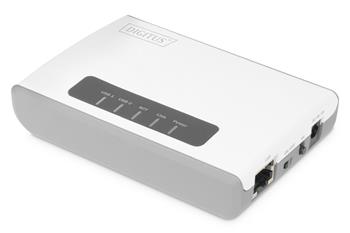 DIGITUS 2-Port USB 2.0 bezdrátový multifunkční server, 300Mbps