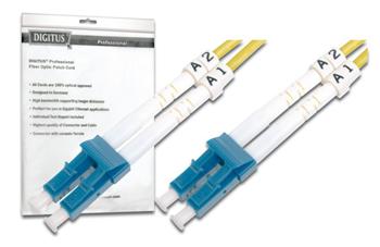 DIGITUS Fiber Optic Patch Cord, LC to LC Singlemode 09/125 µ, Duplex Length 20m
