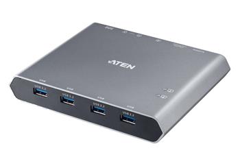 ATEN 2-Port 4K DisplayPort USB-C KVM Dock Switchwith Power Pass-through 
