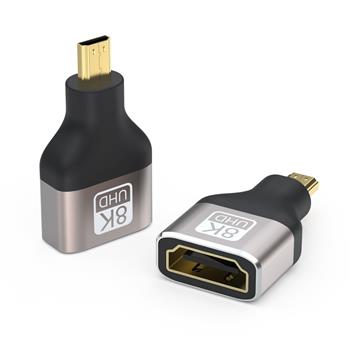 PremiumCord 8K Adapter HDMI Typ A samice - micro HDMI Typ D samec, kovová, pozlacená