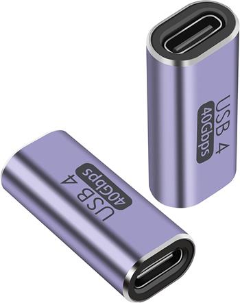 PremiumCord 40Gbps Aluminium USB-C Female - USB-C  Female spojka