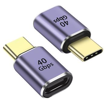PremiumCord Adaptér USB-C Female - USB-C Male 40Gbps Aluminium