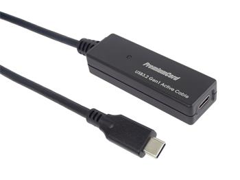 PremiumCord USB-C repeater a prodlužovací kabel Male-Female, 5Gbps 5m