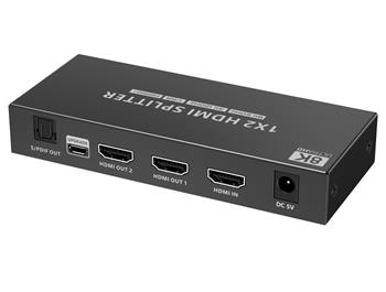 PremiumCord HDMI 2.1 splitter 1-2 porty, 8K@60hz, 4K@120Hz, 1080p, HDR+