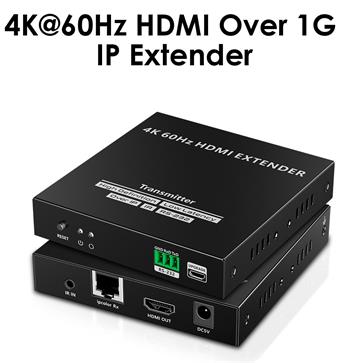 PremiumCord 4K@60Hz HDMI extender na 120m přes LAN, over IP