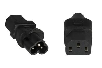 Adaptér IEC C13 female na IEC C6 male "trojlístek" napětí 230V, 2.5A
