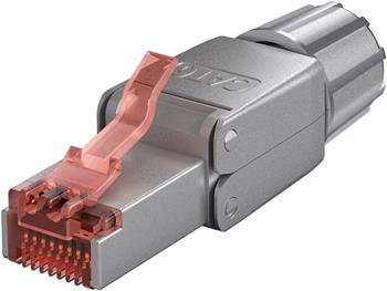 Konektor RJ45 8pinů Cat6 stíněný - montáž bez nástroje, průměr kabelu AWG 22/1 - 26/1