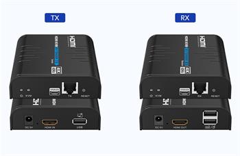 PremiumCord 4K@60Hz HDMI KVM extender s USB na 120m přes LAN síť, over IP