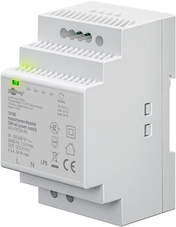 goobay napájecí zdroj do DIN lišty 12 V (DC), max.proud 4.5 A, výkon 54 W