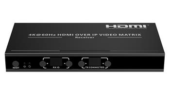 PremiumCord 4K HDMI over IP Matrix přijímač pro matrixové zapojení více vysílačú na více přijímačů