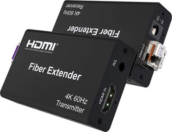 PremiumCord Optický HDMI extender 4K@60Hz 4:4:4 HDR až na 20km