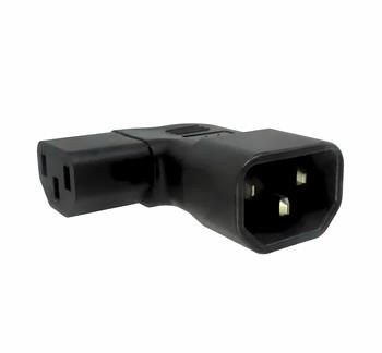 Adaptér úhlový na stranu IEC C13 female na IEC C14 male, napětí 230V, max.proud 10A