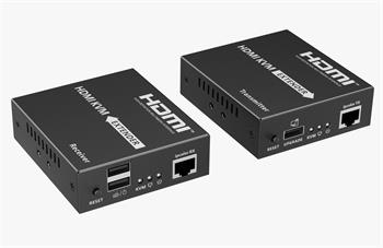 PremiumCord HDMI KVM extender s USB na 120m přes Cat5/6, bez zpoždění