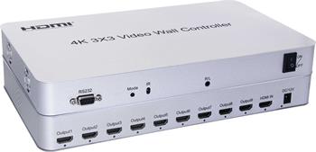 PremiumCord HDMI 1 vstup - 4 monitory, 4K@30hz Video Wall controller, 8 zobrazovacích módů