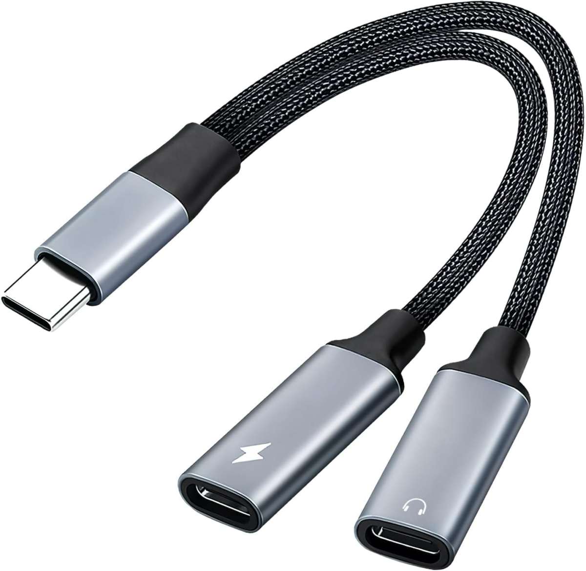 PremiumCord Adaptér USB-C Splitter (2-in-1 USB C Headset & Charge Adapter) 12,5cm