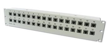 DIGITUS Patch panel,CAT5E,19",32xSTP RJ45,béžová