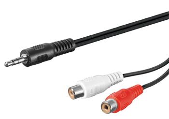 PremiumCord Kabel Jack 3.5mm-2xCINCH M/F 1,5m